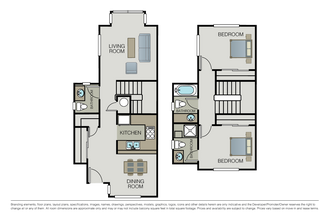 Plan 2D Townhome H205 floor plan